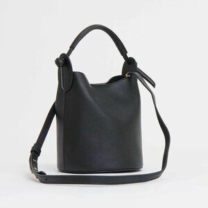 Mansur Gavriel Mini Fortuna Bucket Bag Black Made in Italy